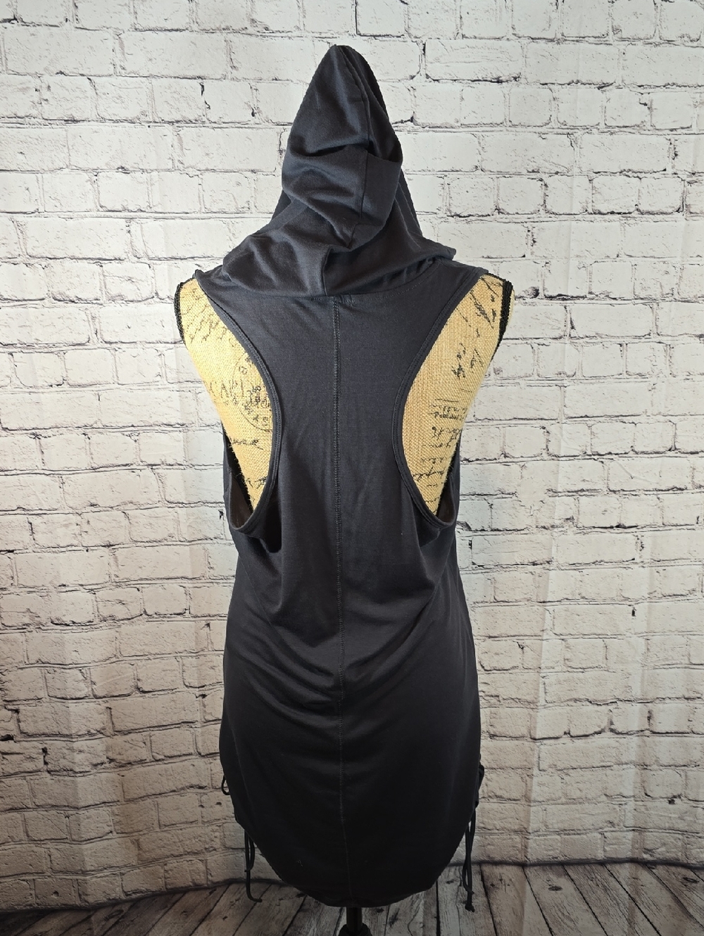 VENUS Gray Sleeveless Hoodie Swim Coverup with Front Zip Size M - Picture 8 of 15